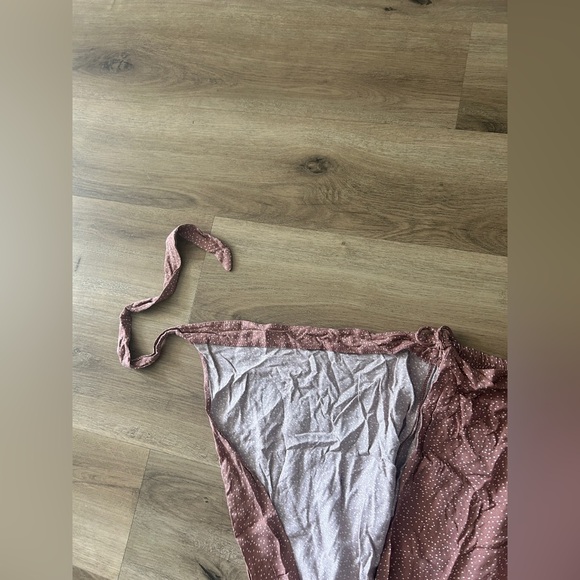 Urban Romantics Mauve Polka Dot Wrap Midi Skirt, Large- Like New - Picture 5 of 5